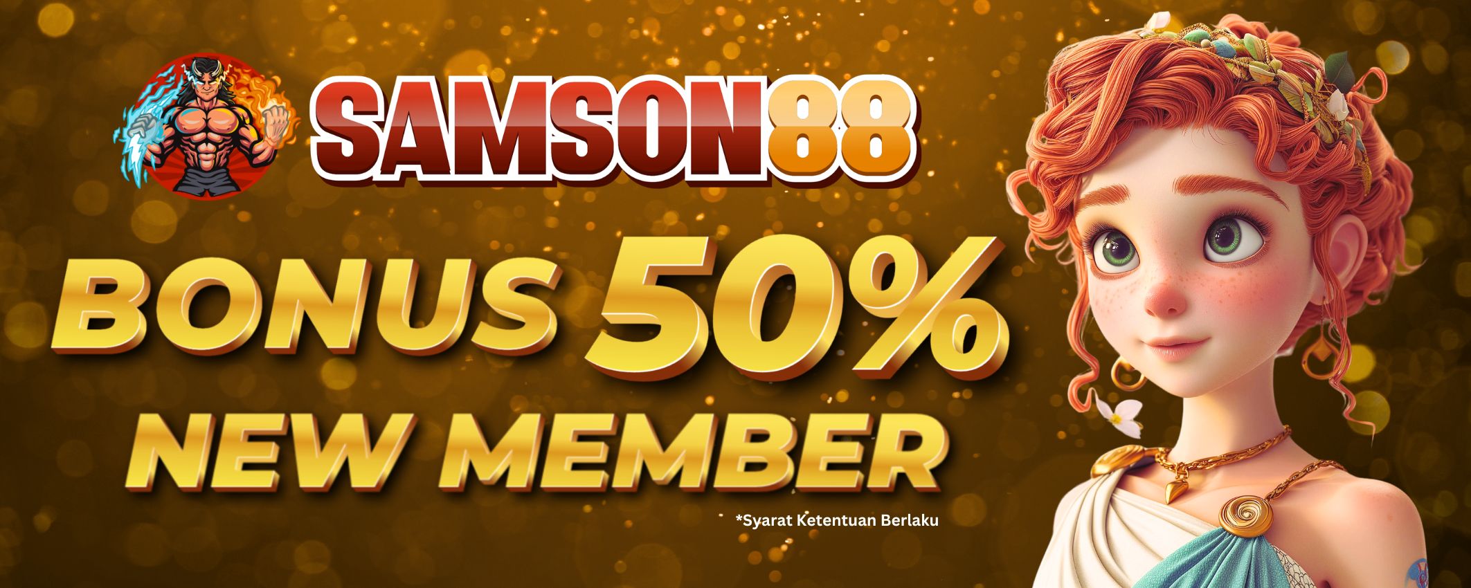 Samson88 Bonus 50% New Member